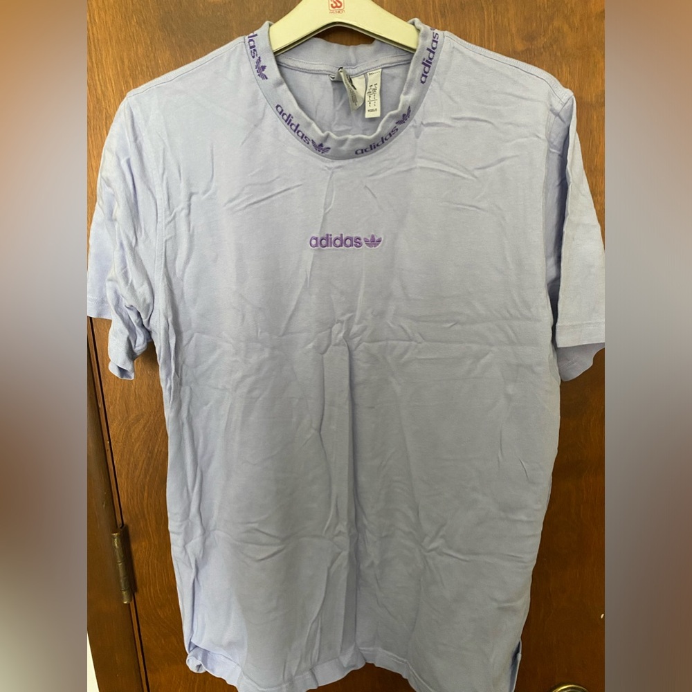 Lavender Adidas Tee w/ Neck Detailing!